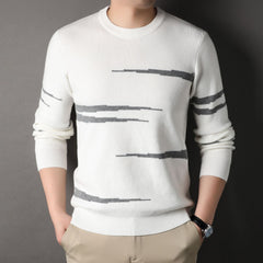 Men's Fashion Casual Round Neck Printed Sweater