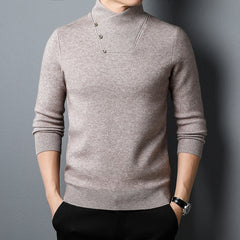 Men's High Collar Thickened High-end Casual Warm Wool Sweater