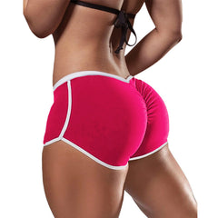 Low-waist Stretchy Slim-fit Sexy Letter Print Pleated Shorts