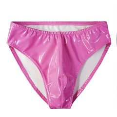 Men's Glossy PU Butt Lifting Briefs