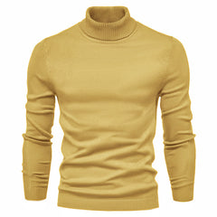 Men's Turtleneck Casual Solid Color Pullover Sweater
