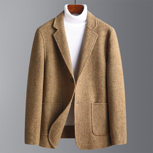 Men's Winter Double-sided Wool Houndstooth Blazer