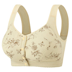 Large Size Cotton Printed Wirefree Push-up Bra