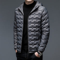 Winter men's hooded fashionable casual versatile down