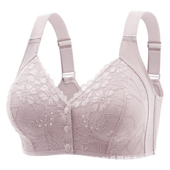 Front buttoned thin large size comfortable non-wired bra