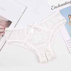 Sexy Lace Low Waist Transparent Crotchless Thong