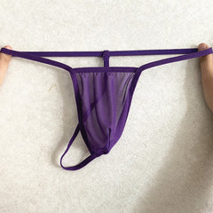 Men's Elastic Transparent Mesh Sexy Thong