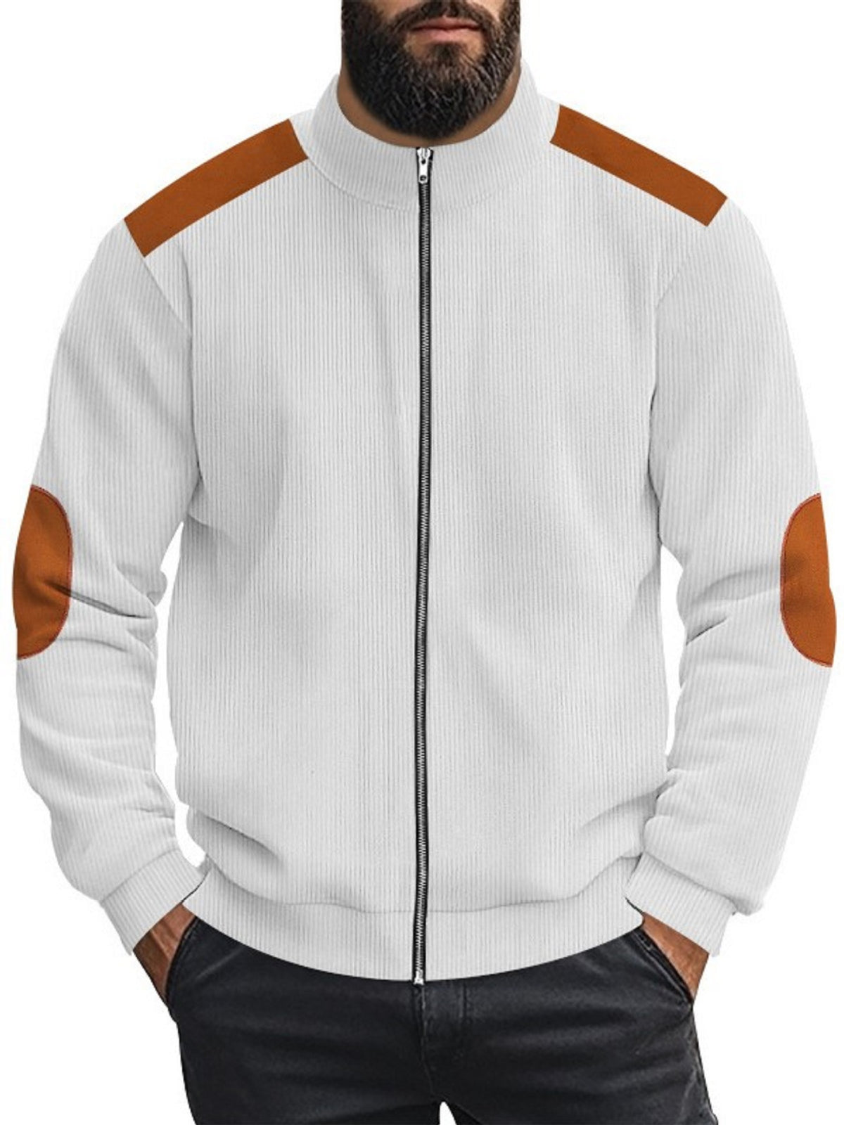 Men's Corduroy Casual Zipper Cardigan