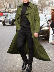 Men's Long Stylish Business Casual Windbreaker