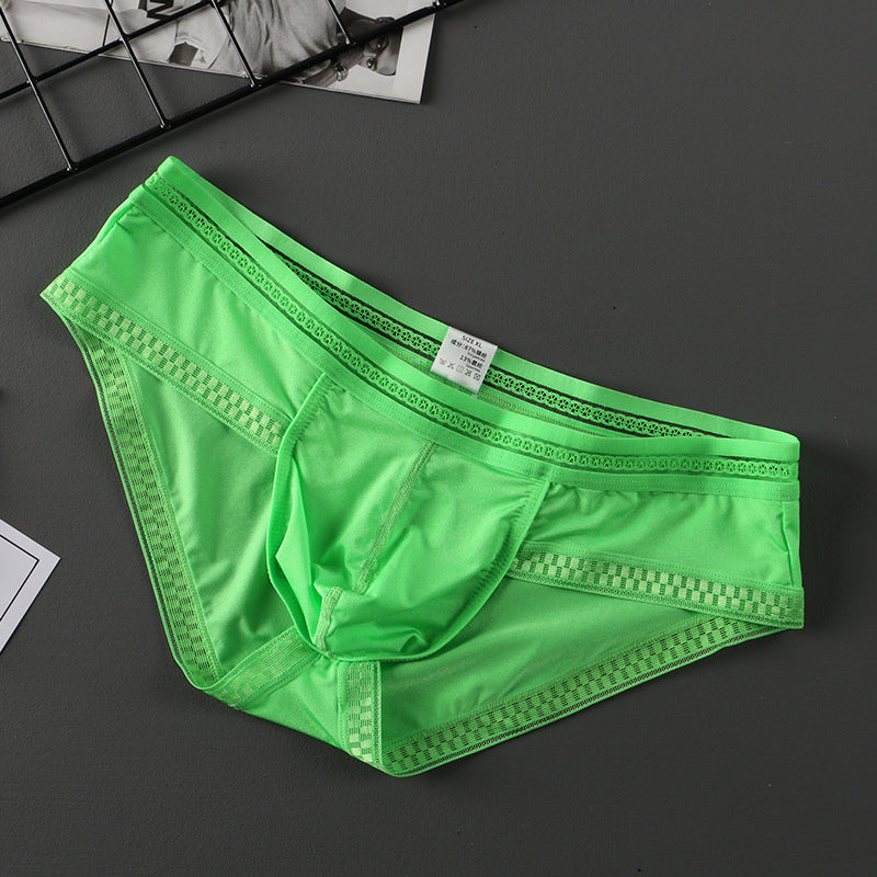 Men's Ice Silk Transparent Briefs