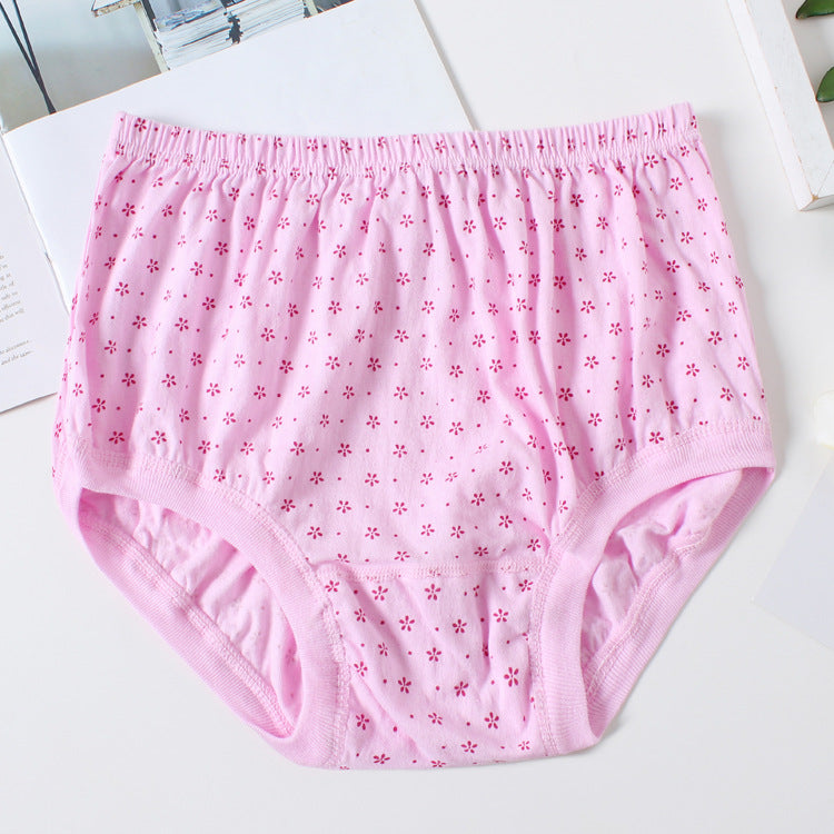 [8 PCS] Women's 100% Cotton Large Size High Waist Briefs