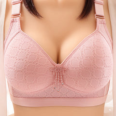 Plus Size No Steel Ring Push Up Breathable Sweat Absorbing Thin Bra