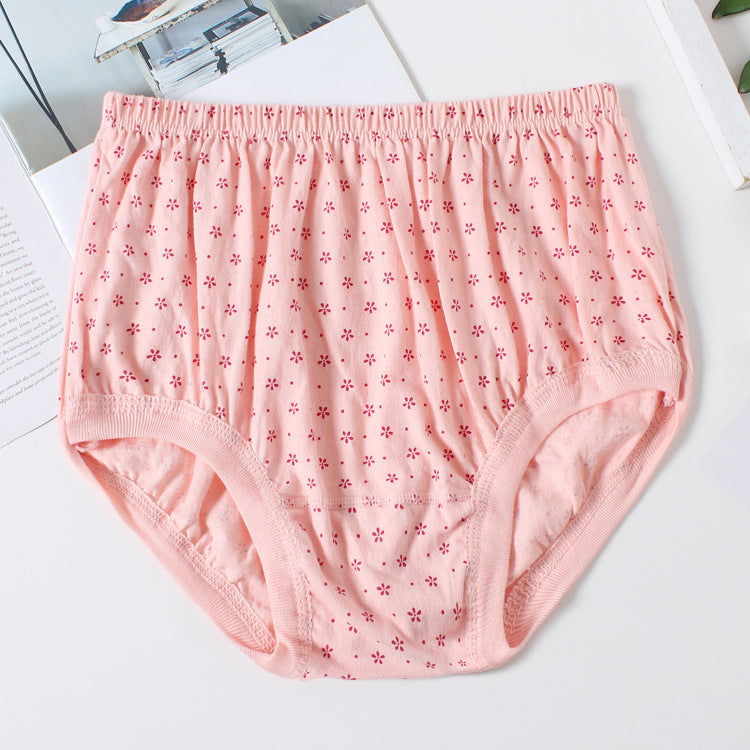 [8 PCS] Women's 100% Cotton Large Size High Waist Briefs