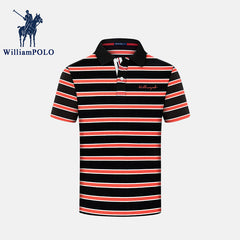 2023 New Summer Cotton Striped Polo Shirt