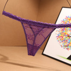 Lace and Mesh Transparent Sexy Thong