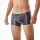 Men's Sexy Shiny Silky Transparent Boxer Briefs