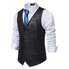 2023 V-neck Suede Single-breasted Casual Vest