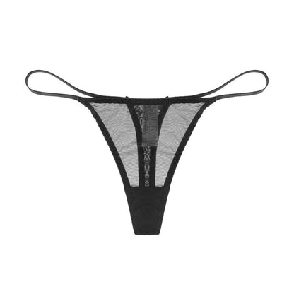 Sexy Mesh Ultra-thin Transparent Low-waisted Thin Strap Thong