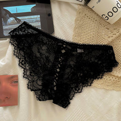 Sexy Lace Thin Straps Hollow Breathable Briefs