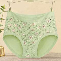 Pure cotton antibacterial breathable tummy-control large size underwear