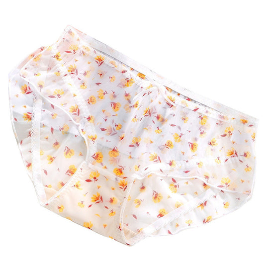 Antibacterial quick-drying mesh printed Panties