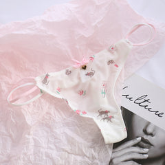 Mesh Sexy Transparent Cute Low Waist Thong