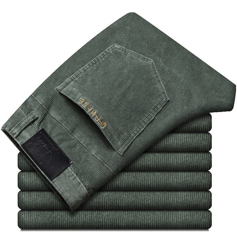 Men's Corduroy Straight Thick Warm Casual Pants