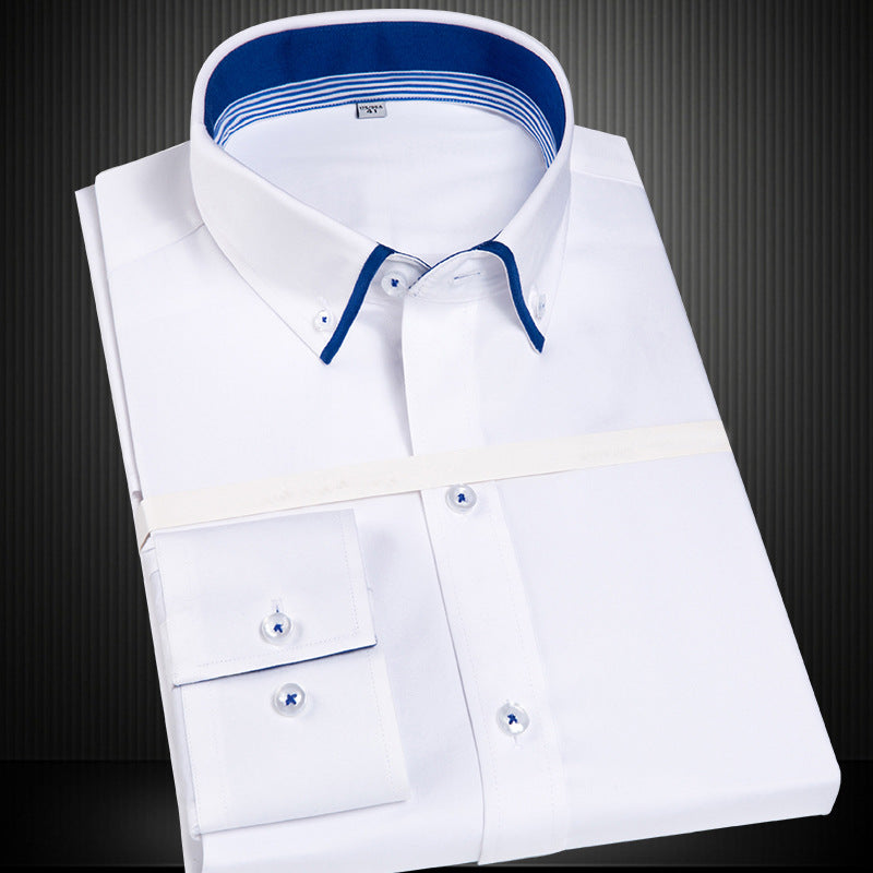 Men's 100% Cotton No-iron Long-sleeved Shirt