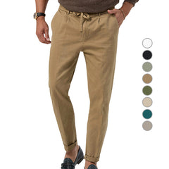 Men's Trendy Business Casual Large Size Straight Solid Color Trousers