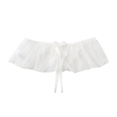 Sexy Large Size Sexy Lace Ruffled Thin Strap Open Thong