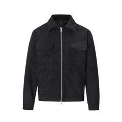 Men's Deerskin Thickened Zippered Large Pocket Jacket