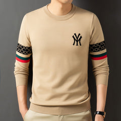 Men's Stylish Round Neck Knitted Bottoming Sweater
