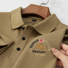 Men's Lapel Business Fashion Embroidered Polo Shirt