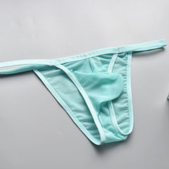 Men's Sexy Low Waist Breathable See-through Mesh Briefs