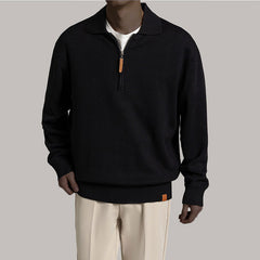 2023 Solid Color Loose Knitted Fashionable Casual Polo Shirt