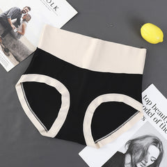 Women's High Waist Tummy Control Plus Size Antibacterial Pure Cotton Crotch Briefs