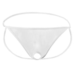 Men's Sexy Transparent Mesh Open Low Rise Thong