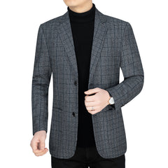 Fashion casual business plaid suit jacket