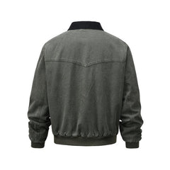 Men's Workwear Lapel Lambswool Denim Jacket