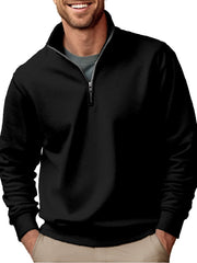 Men's Casual Stand Collar Zipper Sports Sweatshirt
