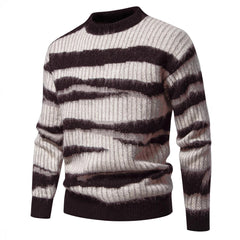 Men's Fashion Casual Round Neck Printed Pullover Sweater