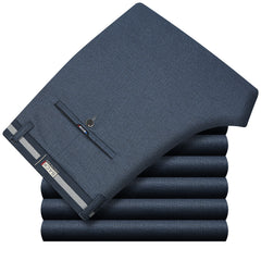 Men's Business Casual High-waist Stretch Straight-leg Versatile Trousers