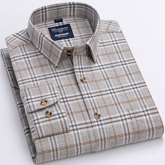 New plaid cotton shirt