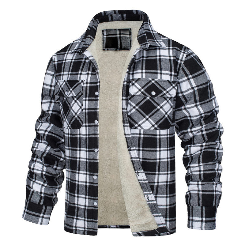 2023 New Style Lapel Plaid Loose Jacket