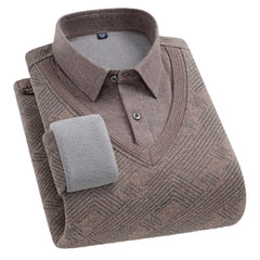Men's Thickened Plush Two-Piece Warm Shirt