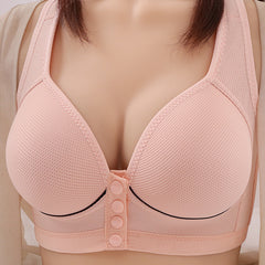 Front buckle no steel ring push up comfortable seamless bra