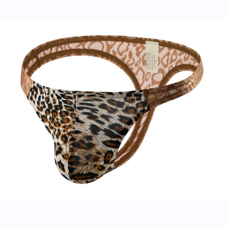 Trendy men's lace fashion sexy U-convex thong