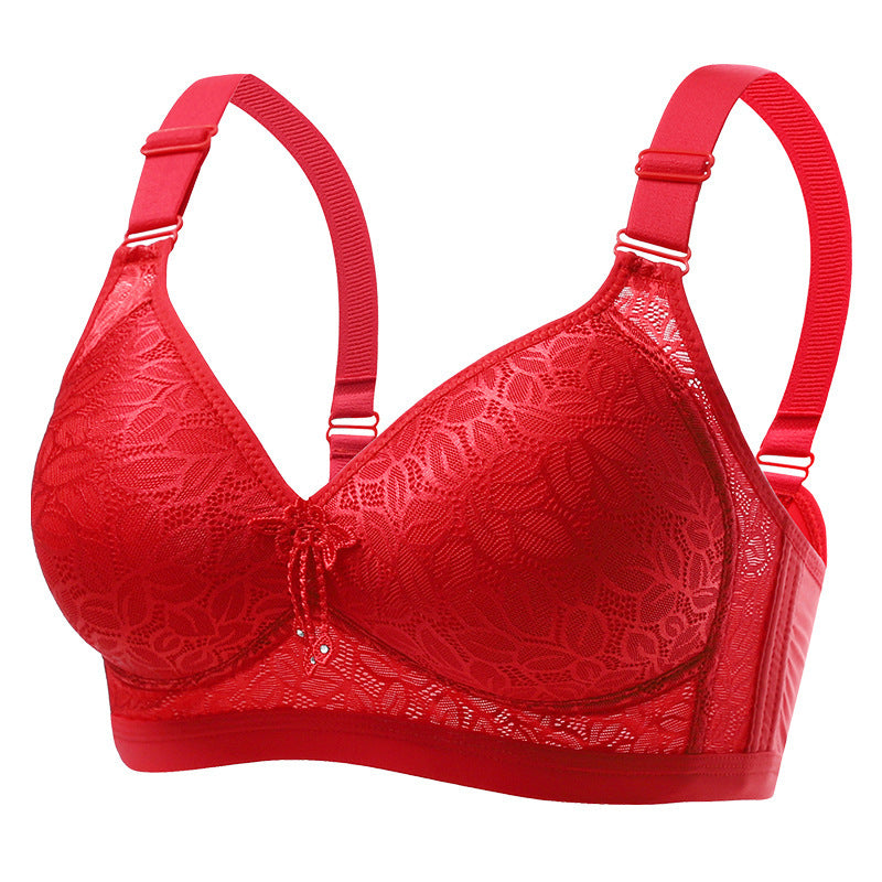 plus size push up breathable wireless bra