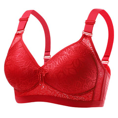 plus size push up breathable wireless bra