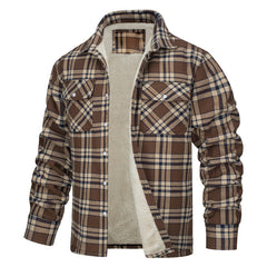 2023 New Style Lapel Plaid Loose Jacket